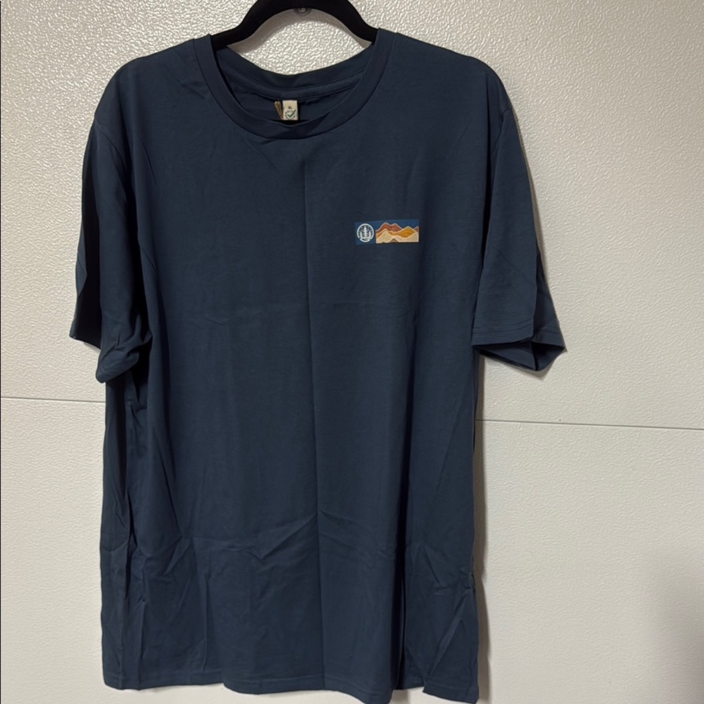 Navy Blue Crew Neck Short Sleeve Tee